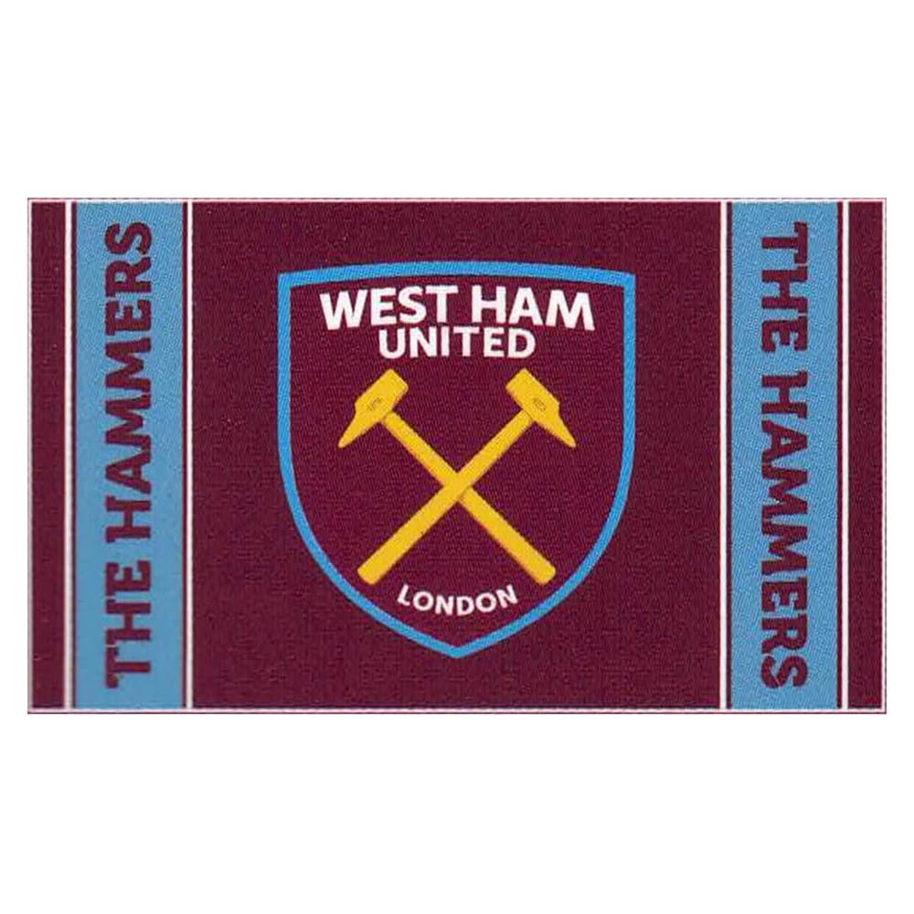 West Ham United FC Crest And Stripes Flag