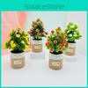 Hibiscus Artificial Mutabilis Flower Pot With Silk Fabric For Home Decor Terrace