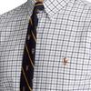 Polo Ralph Lauren SS24 Kariertes Oxfordhemd mit gesticktem Pony-Logo Langarm Herrenhemden Blau Grau 710823146-001