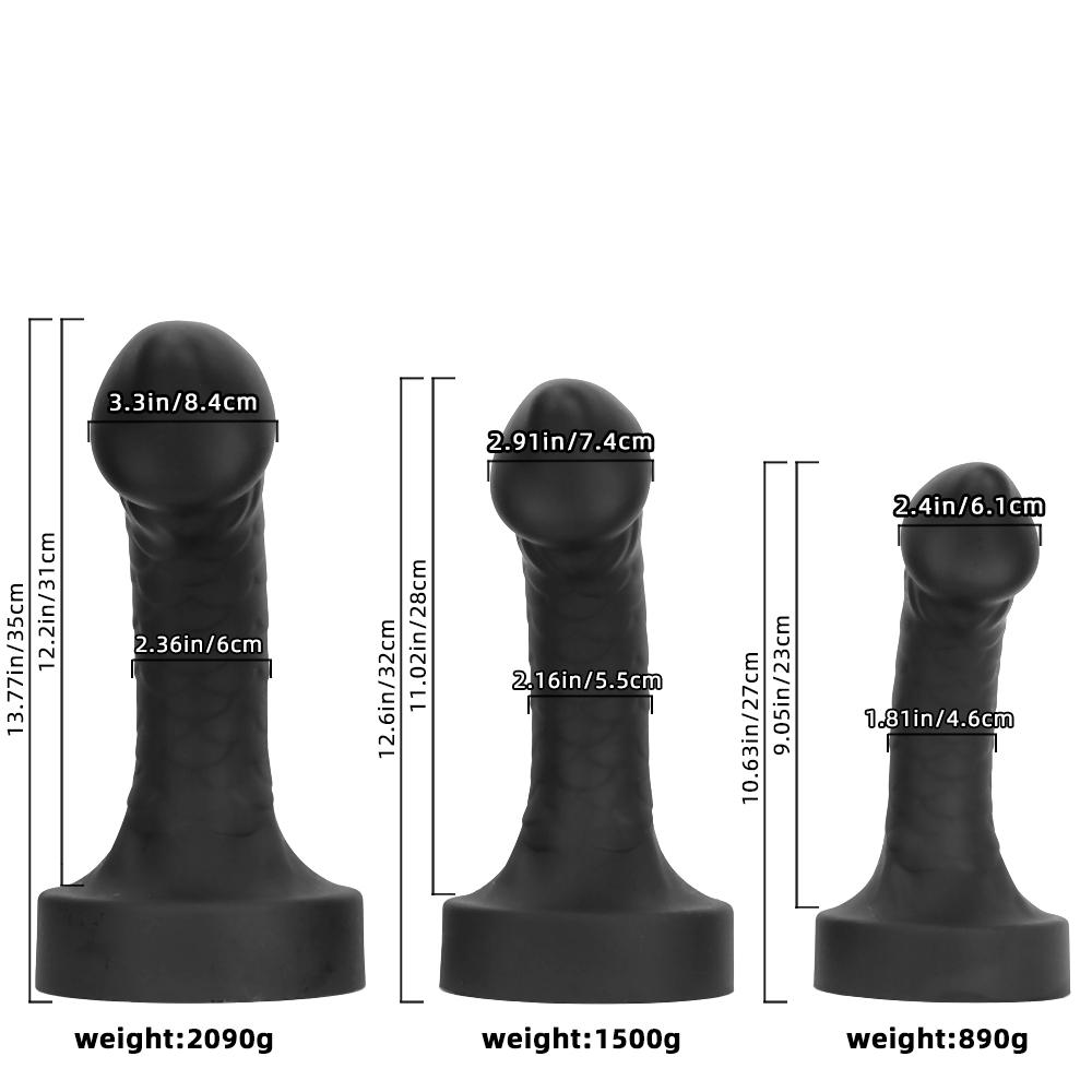 Silikonové dildo Oversized anální kolík masturbátor Fisting Big Dick Realistický popruh na penis na penisu BDSM
