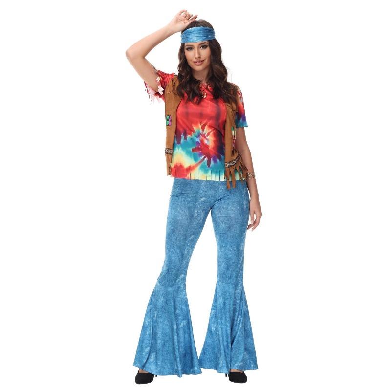 Halloween Adult 70 Retro Disco Hippie Hippie Costume Nightclub Bar Party Costume