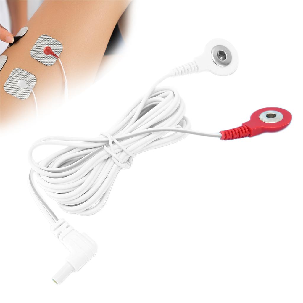 0.09in Electrode Lead Wires 59 Inches 2?In?1 Red White Button Type Electrode Lead Cable