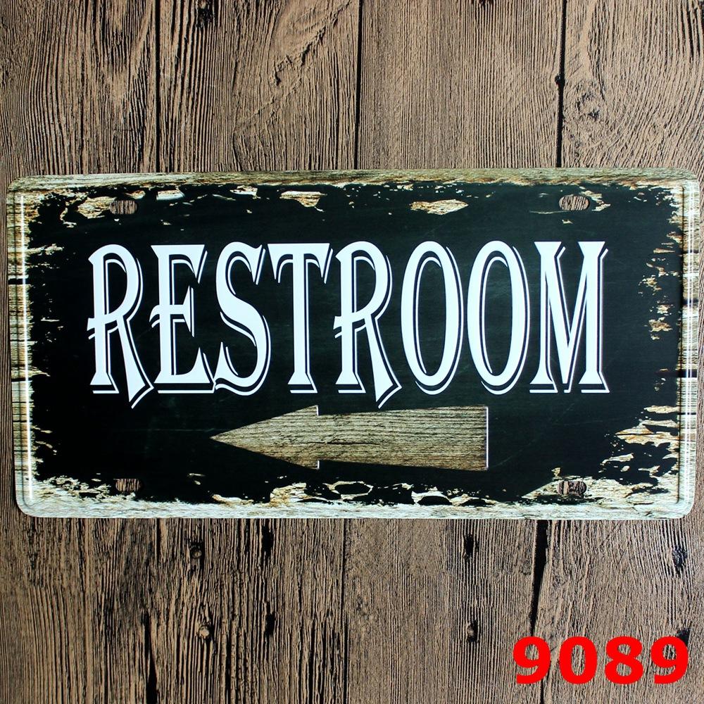 Retro License Plate Frameless Iron Restaurant Bedroom Hotel Decoration