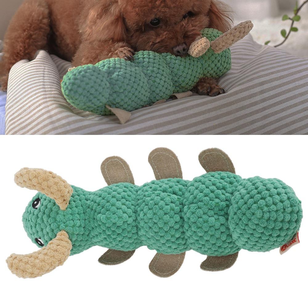 Cute Cartoon Pet Squeaky Toy Soft Plush Pet Companion Toy Dog Linen Toy  Boredom Relief Teething