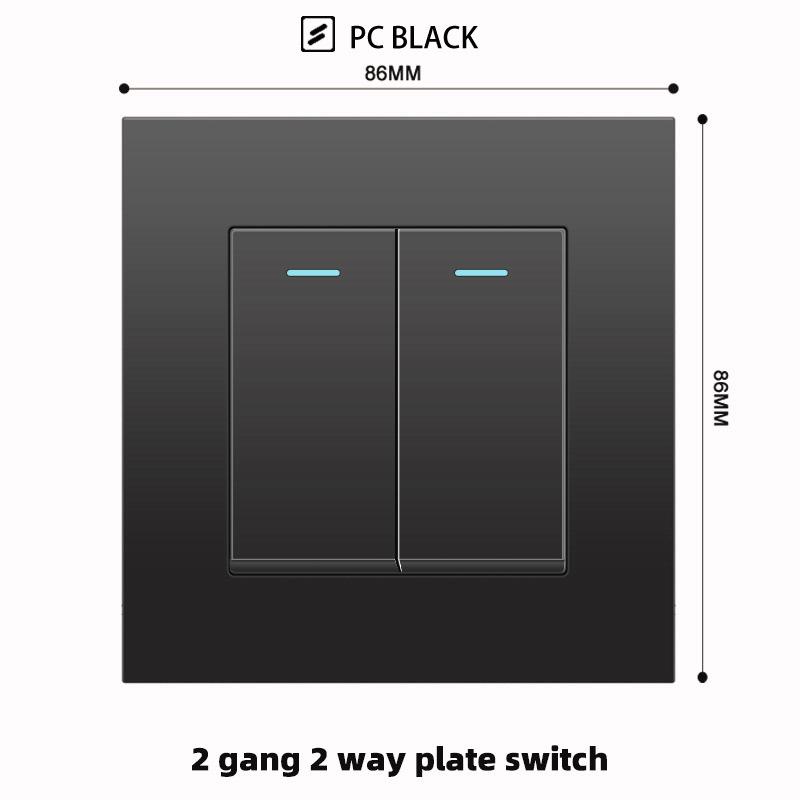 British 13A Socket with USB-C Fast Charging, Hong Kong & Macau Version, Black 3-Hole Square Pin 86 Panel