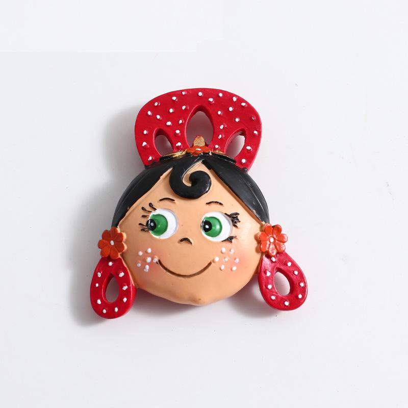 

Магнитная паста для холодильника, украшение, 3D магнитный магнит на холодильник, мультфильм Ван Гог, Мона Лиза, испанская девушка, сувениры для туристов со всего мира