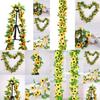 25 Meter Artificial Sunflower Garland With Vibrant Yellow And Orange Blooming Flowers For Elegant Home Decor