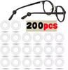 200pcs New Anti-slip Silicone Ear Grip Glasses Eyeglasses Temple Tip Eyewear Holder Leg Ear Hook Stopper Fastener Accessories