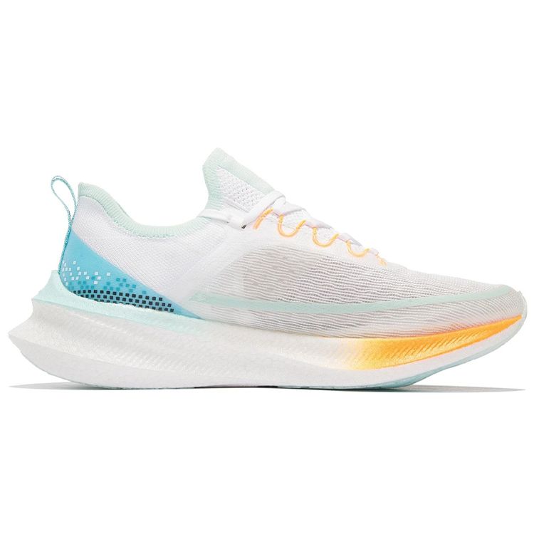 Li Ning Feidian Challenger One Piece Woven Durable Breathable Low Top Running Shoes Men Running Shoes White Blue ARMS011-1