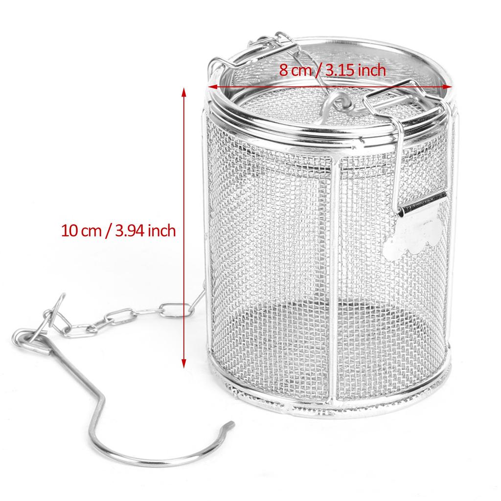 8*10cm Stainless Steel Tea Ball Strainer Soup Seasonings Seperation Basket Spice Filter
