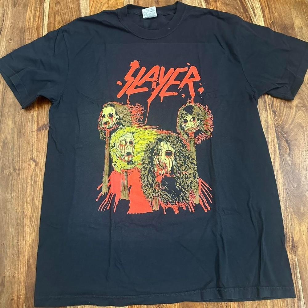 Slayer 1991 European Tour T-Shirt Size S-5XL Reprint Unisex T-Shirt S