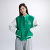 New MLB Baseball Jacket Coat Women's Green 3FJPV0134-07GNL