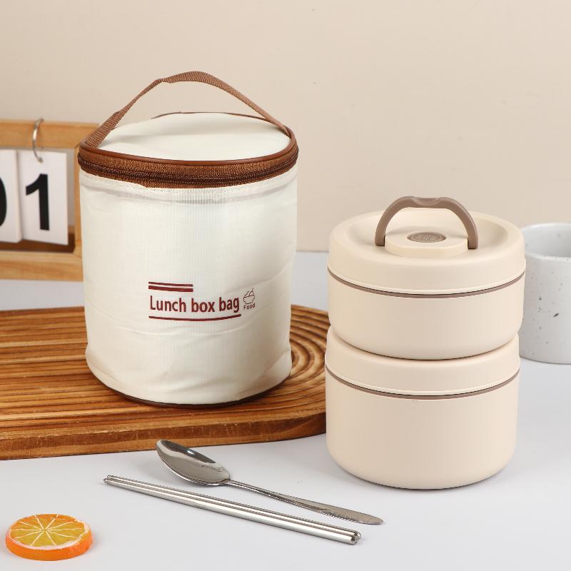 Portable Stainless Steel 304 Thermal Lunch Box With Bag Large Capacity Multi Layer Thermos Bento Box Bpa Free Food Container