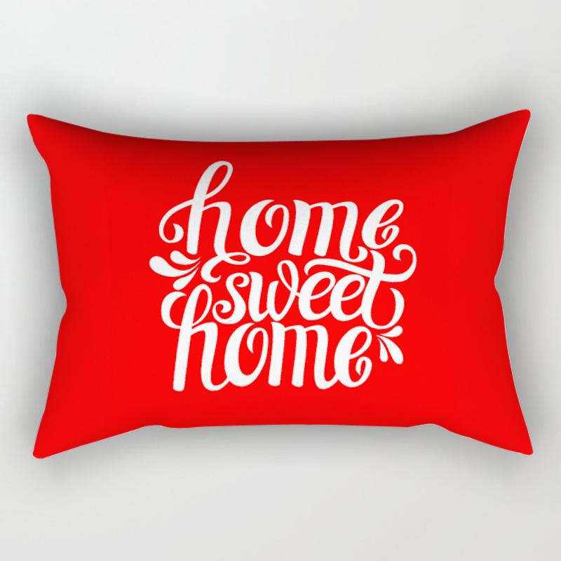 Nordic Red Sweet Cushion Cover Classic Geometric Fashion Home Decoration Living Room Sofa Pillowcase Car Waist Pillowcase 30*50
