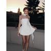 Women's Autumn New Fashion French Sexy Pure Desire Streamer Tube Top Solid Color Dress Women