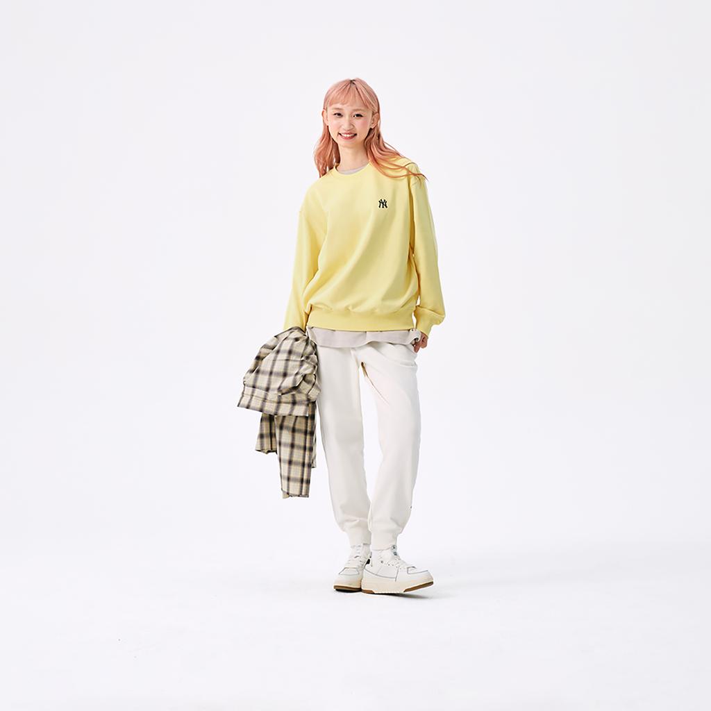 New MLB New York Yankees Basic Collection SS25 Knitted Sports Pants Unisex Cream 3APTB0151-50CRS