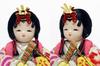 Hina Wooden Doll by Kotohoki Single Doll with Round Doll, Kanna, Tray, White, KTH-3201A1