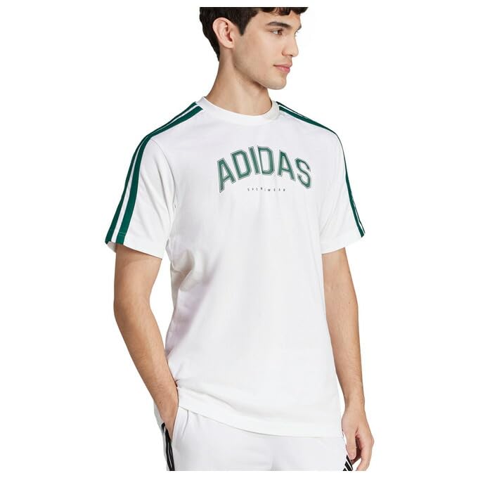 

adidas 51 MCOLLEG Graphic Short Sleeve Size T-Shirt, Multi-Sport T-Shirt (kpj36-jj3868) White, J/3XL белый