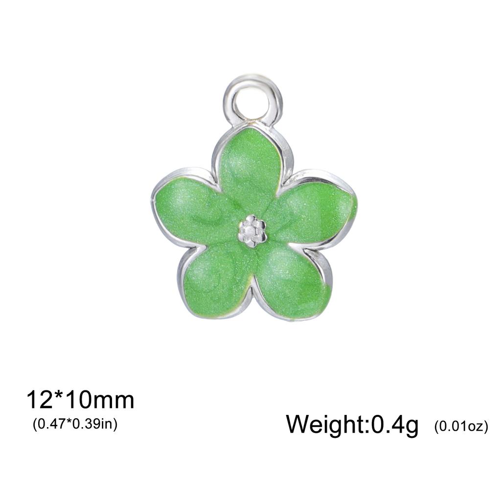 1pc Enamel Flower Charms for Jewelry Making Stainless Steel Gold Pendant for Earring Necklace Bracelet Accessories