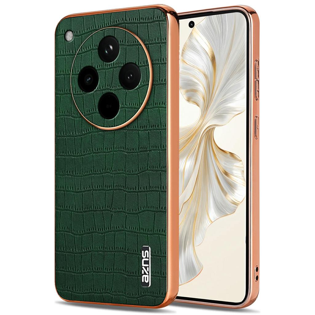 AZNS For Oppo Find X8s+ 5G Case Electroplating Crocodile Texture PU + TPU Phone Cover