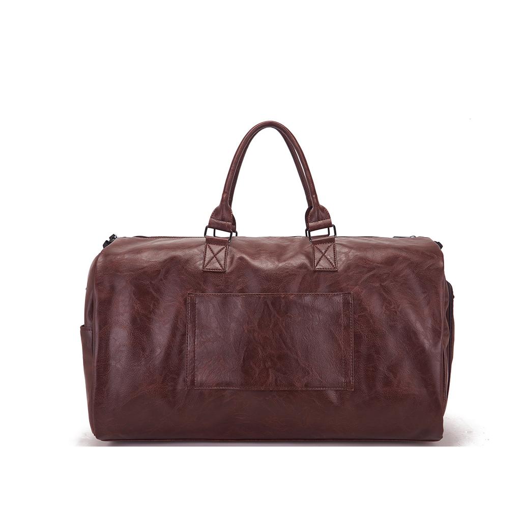 Travel Convenient Portable Garment Bag Large PU Leather Luggage Bag