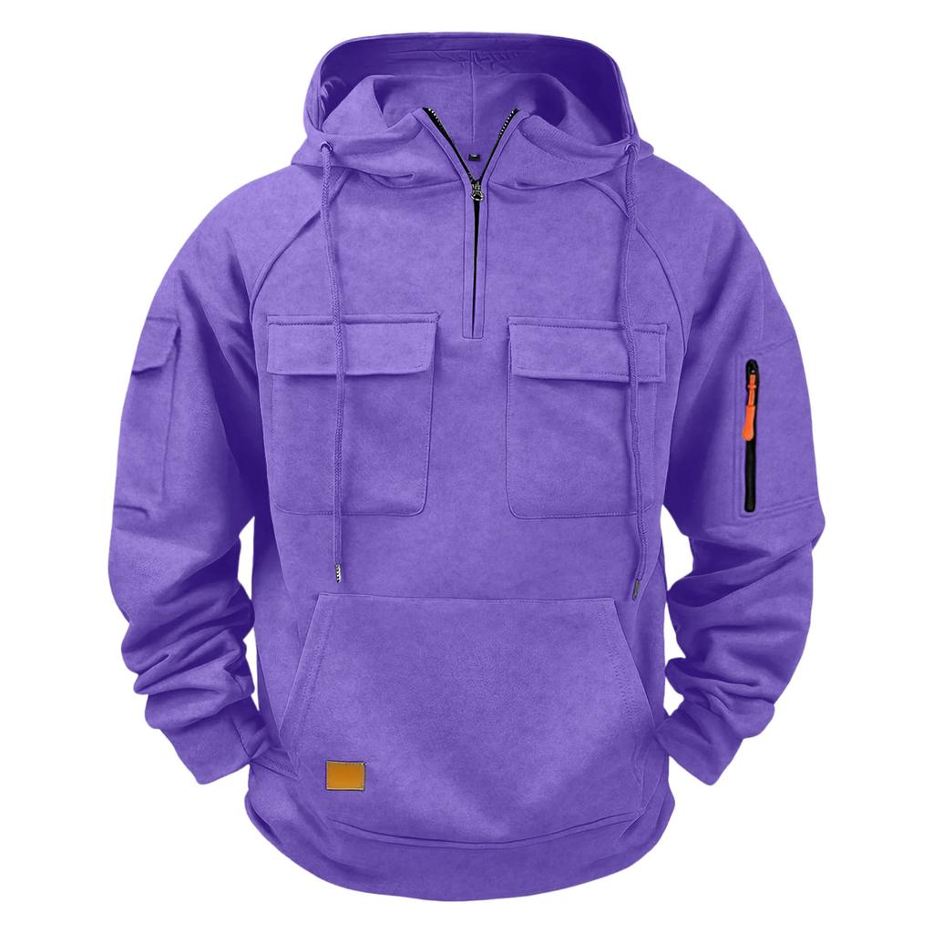 Herren Hoodie mit vielen Taschen - Utility Kapuzenpullover