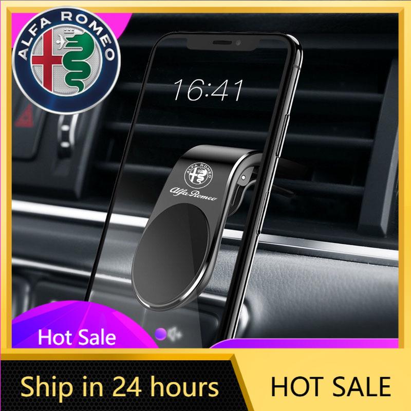 Car Stickers For Alfa Romeo Magnetic Car Phone Holder Air Outlet Phone Stand Clip Phone Mount For Alfa Romeo Giulia Stelvio Giul
