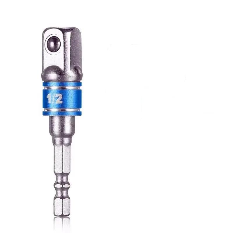 1 Pcs Drill Socket Adapter Impact Drill Extension Drill Bits Bar Socket Adapter 1/4 3/8 1/2 Size Hex Shank Square Head Drill Bit