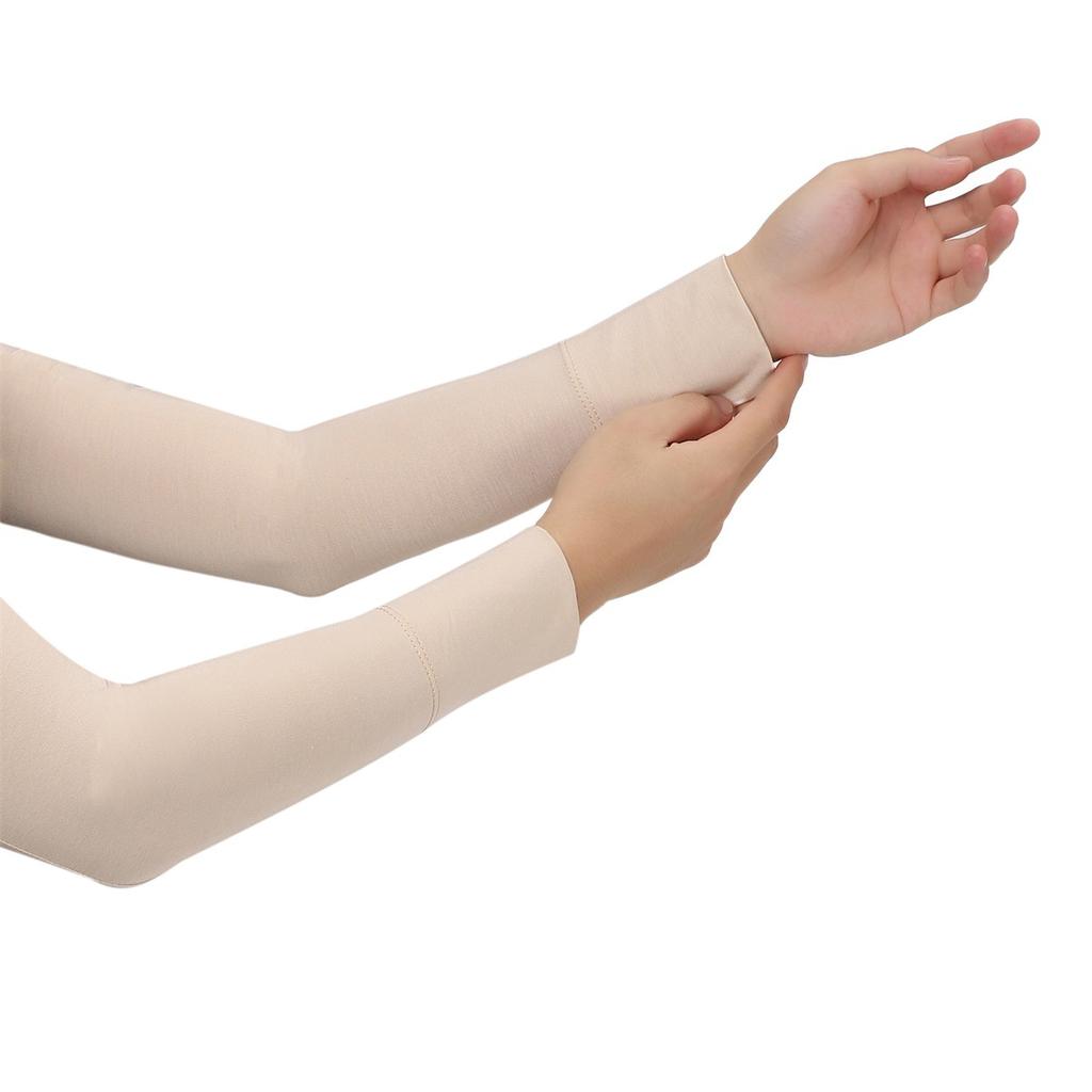 Summer New Cool Modal Cotton Arm Warmers For Women Girls Soft Driving Sunscreen Long-Sleeved Outdoor Solid Color Riding Sleeves