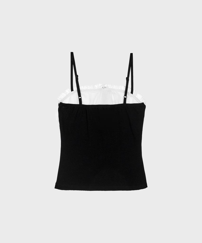 Alkialka Chiffon Ribbon Sleeveless (Black)