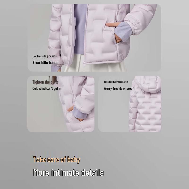 Bosideng T250135040 Unisex Hooded Short Down Jacket