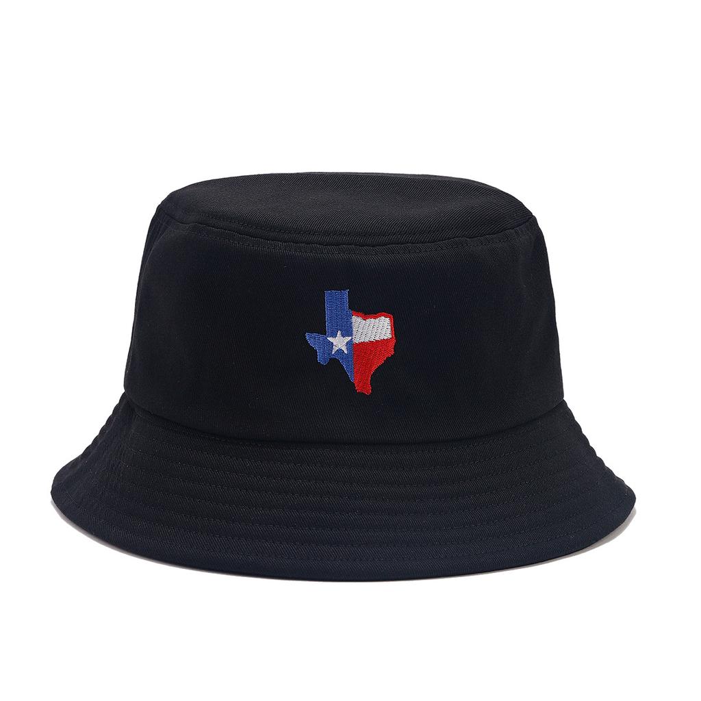 New State Flag Embroidered Bucket Hat Outdoor Sunscreen Sunshade Sun Hat Men's and Women's Leisure Basin Hat