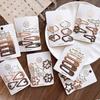 5Pcs Milk Coffee Color Polka Dot Children's Hairpins BB Clip Baby Girls Bangs Hairpin Hair Clips Kids Headwear Hair Accessories