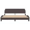 Bed Frame  Dover  Dark Brown 180 x 200 cm Fabric