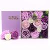 Soap Flowers Square Box - Lavender Rose and Carnation