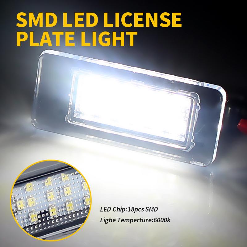2pcsWhite LED Number License Plate Lights Lamp for Nissan Serena C27 Altima Suzuki Landy Dacia Duster 265108990E Car Accessories