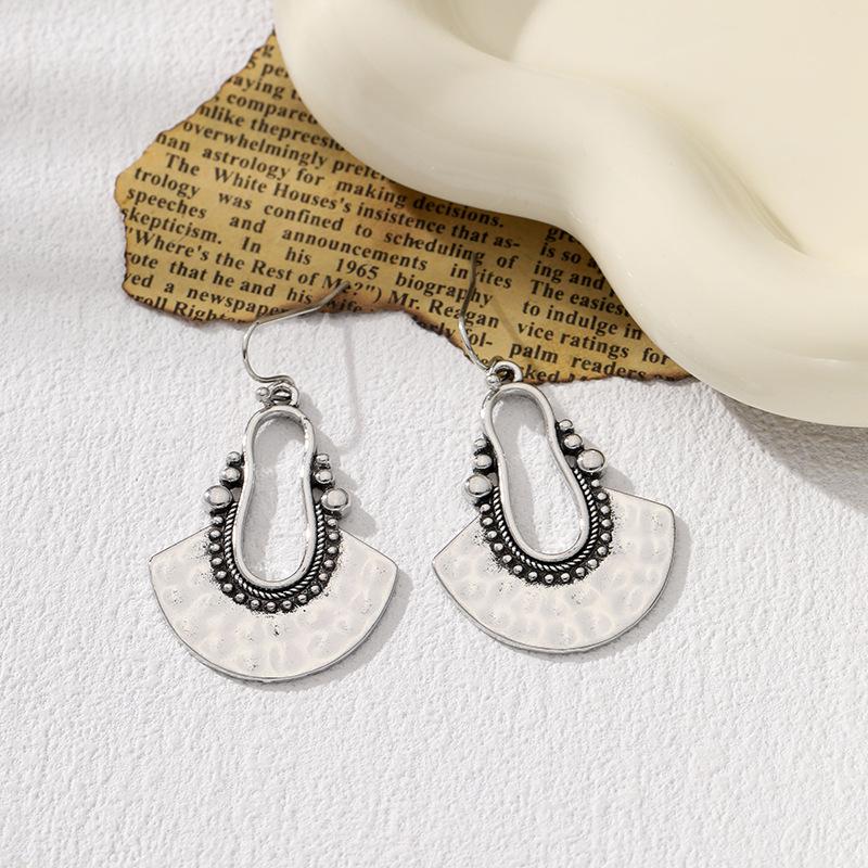 

Полые серьги-веера из сплава, женские ретро модные аксессуары-подвески-маятники