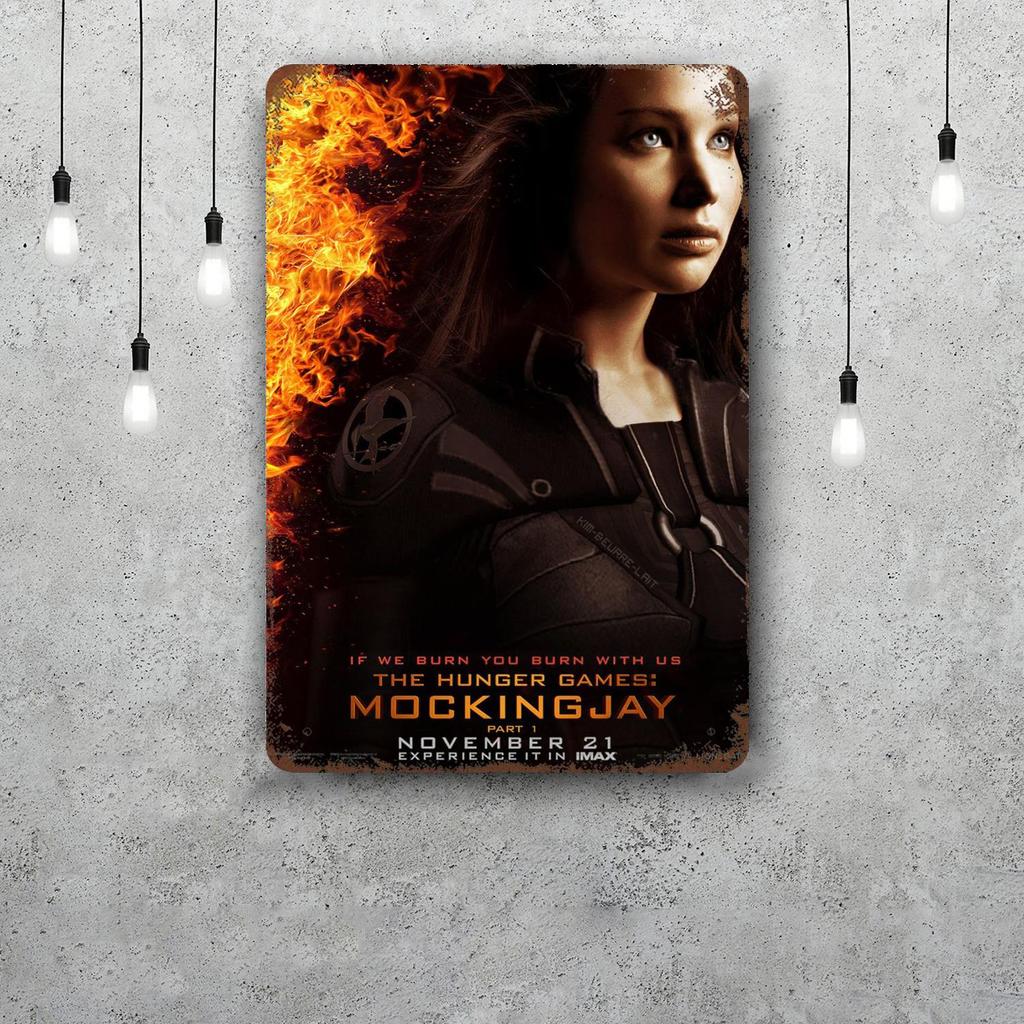 Katniss Everdeen Game Vintage Metal Tin Signs Posters Decor Retro Metal Plaque Wall Art Decor for Garage Bar