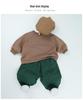 Korean Style Unisex Baby Sweatshirt - Thick Pure Cotton, Trendy Round Neck for Spring & Autumn