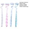 19cm Toothbrush With Hanging Hole Design S-Shaped Vertical Brush Soft Bristles Anti-Slip Handle Toothbrush Tongue Massage Tools