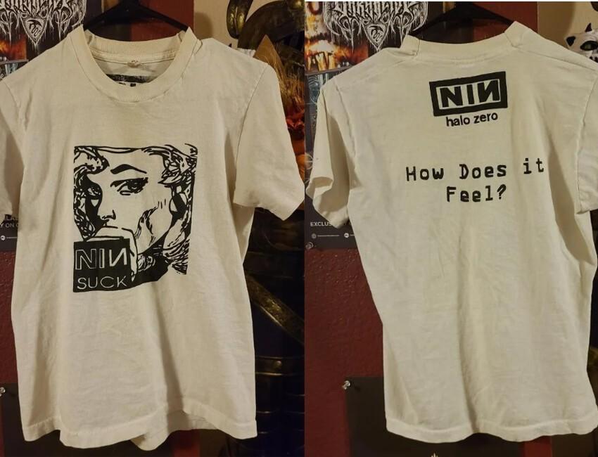 

Vintage Nine Inch Nails Now I’m Nothing XL Band Single Stitch Shirt REPRINT Unisex T-Shirt S
