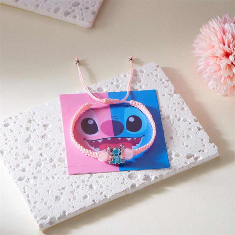 

Stitch Cartoon Beaded Bracelet With Crystal String For Women And Men Style H
