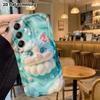 Phone Case: 2D Flat Design Suitable for Samsung Galaxy A34 A35 M05 M06 S20 S22 S21 FE Plus 5G Protective Case, Double Bow Blue Cat, Perfect Christmas