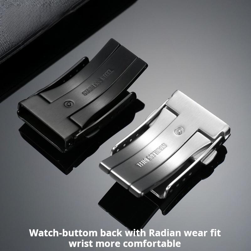316L Stainless Steel Watchband Clasp 16m 18mm 20mm Silicone stainless steel Watch Fold Safety Clasp Deployant Buckle accessories