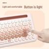 Cute Gradient Cherry Blossom Pink Wireless Bluetooth Keyboard