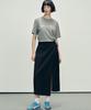 MALOUPE 3115 Crinkle Wrap Skirt (Black)