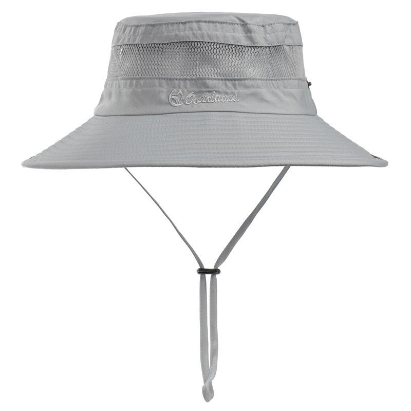 New solid color big edge bucket hat outdoor sunscreen breathable basin hat sun hat summer men's and women's sand hat