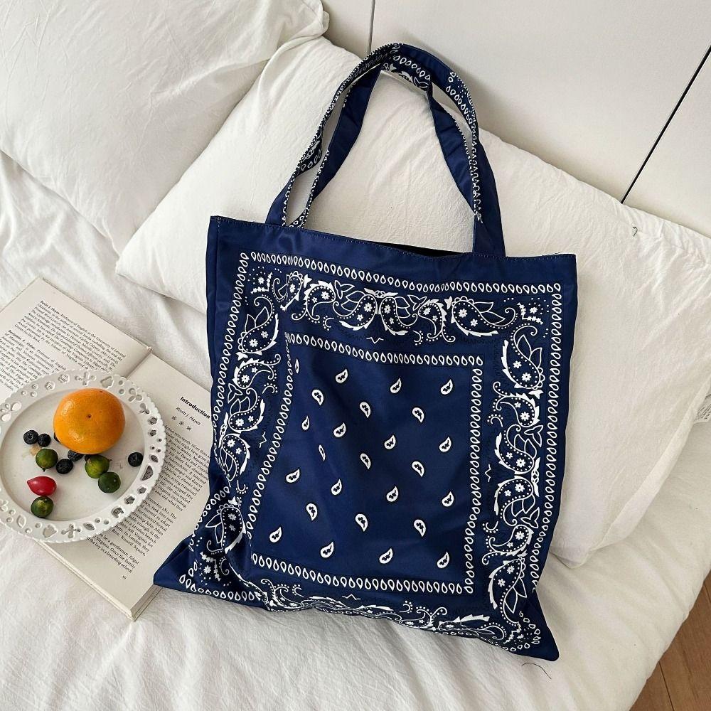 Printed Ethnic Style Shoulder Bag Retro Women's Handbag Casual Canvas Tote Bag  Travel