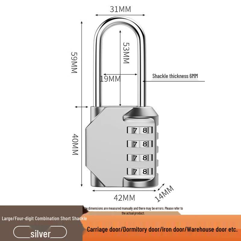 Waterproof Combination Padlock for Home, Outdoor, Suitcase, and Dormitory Lockers