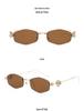 Jennie's Rimless Silver Polygonal Diamond-Studded Sunglasses - Pure Desire & Luxurious Lightness
